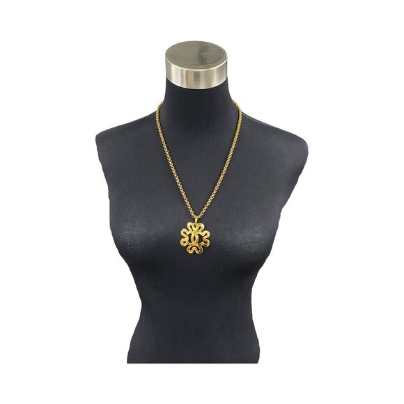 CHANEL Gold Coco Mark Necklace - Picture 1 of 3